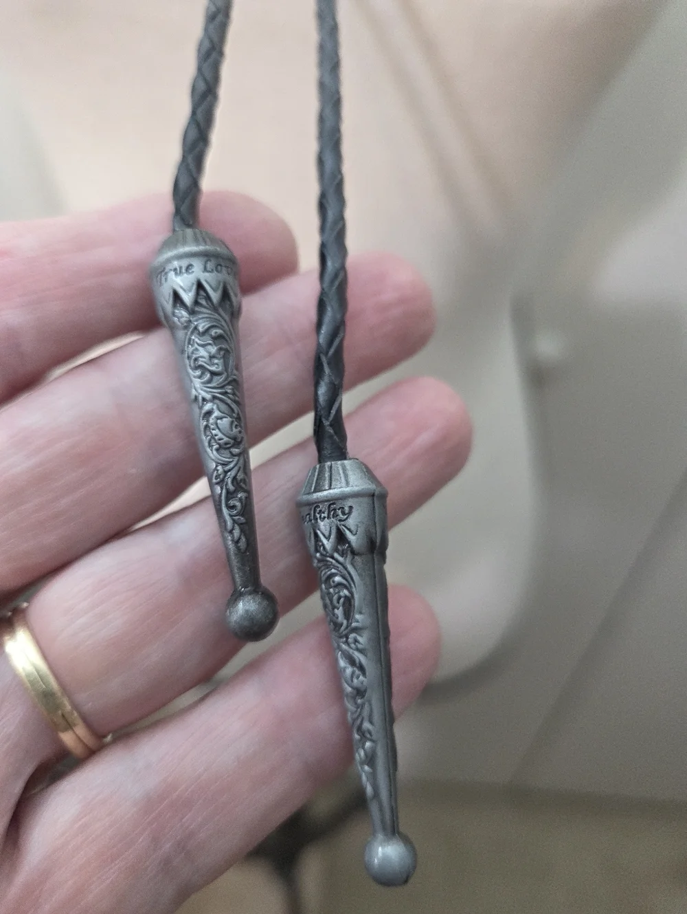 Southwestern-Inspired Black Bolo Tie with Green and Red Accent 40in unisex